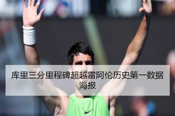 库里三分里程碑超越雷阿伦历史第一数据海报
